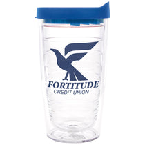 Tervis Clear Tumbler with Blue Lid Classic Tumbler 16 oz. - Printed