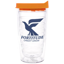 48-Hour Tervis Clear Tumbler with Orange Lid Classic Tumbler 16 oz. - Printed