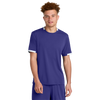 Sport-Tek Unisex Purple/White Club Short Sleeve Crew