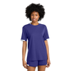 Sport-Tek Unisex Purple/White Club Short Sleeve Crew