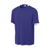 Sport-Tek Unisex Purple/White Club Short Sleeve Crew