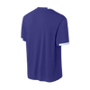 Sport-Tek Unisex Purple/White Club Short Sleeve Crew