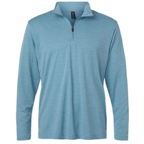 AllPro Men's Cloud Blue Melange Pro-Lock Performance Melange Quarter-Zip Pullover