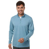AllPro Men's Cloud Blue Melange Pro-Lock Performance Melange Quarter-Zip Pullover