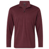 AllPro Men's Maroon Melange Pro-Lock Performance Melange Quarter-Zip Pullover