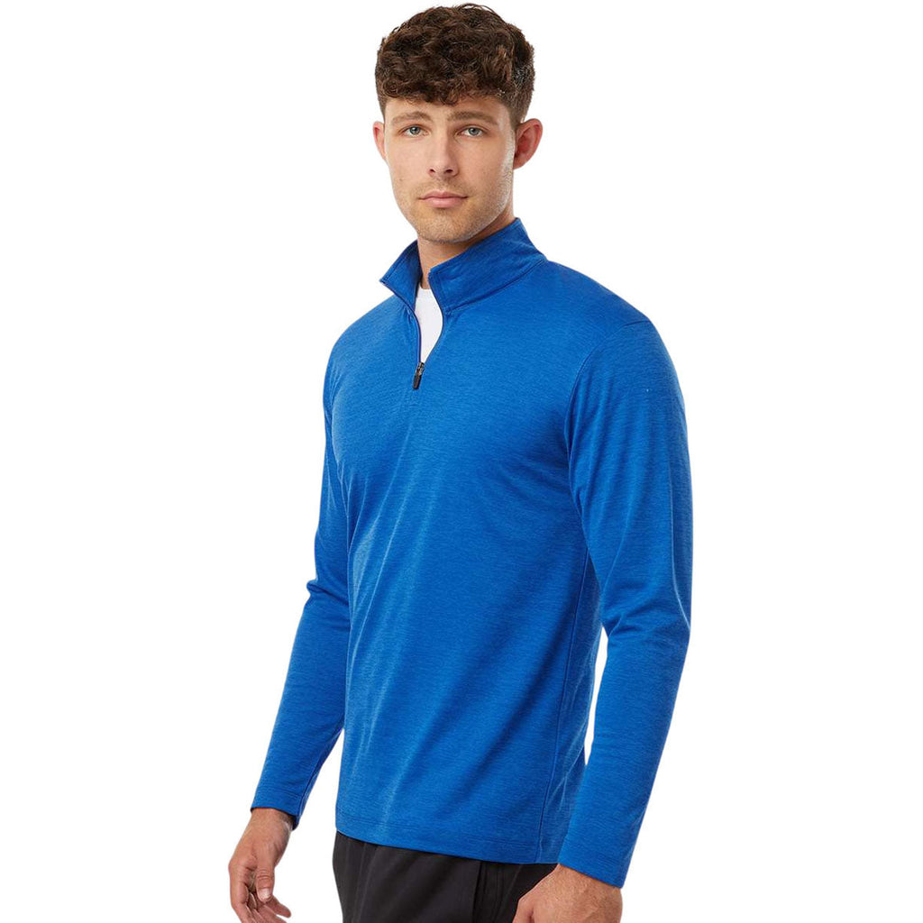 AllPro Men's Royal Melange Pro-Lock Performance Melange Quarter-Zip Pullover