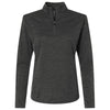 AllPro Women's Black Melange Pro-Lock Performance Melange Quarter-Zip Pullover