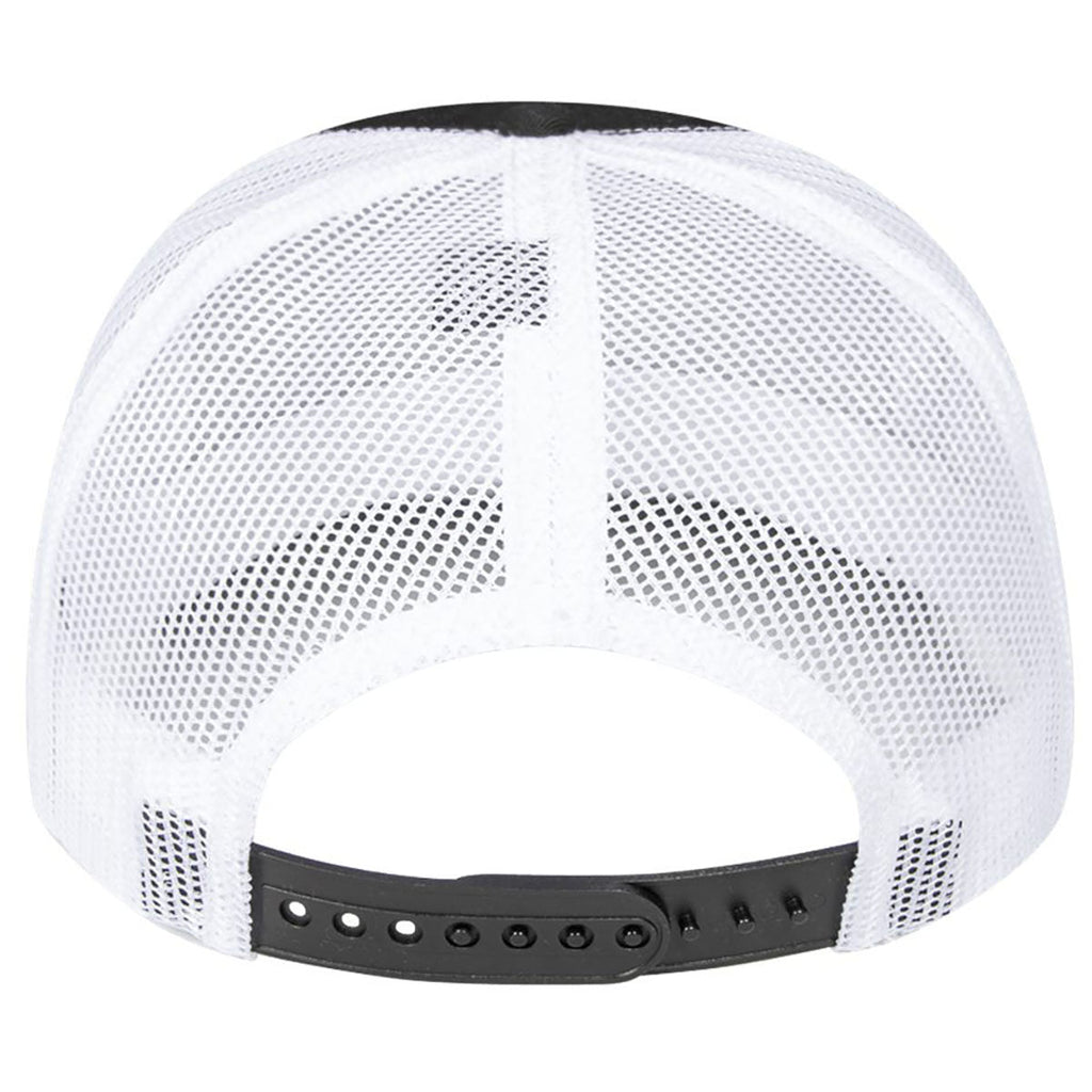 Pukka Black/White Rudder Five-Panel Cap