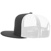 Richardson Black/White Acrylic-Wool Blend Flatbill Trucker