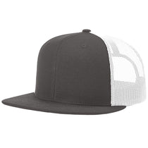 Richardson Charcoal/White Acrylic-Wool Blend Flatbill Trucker