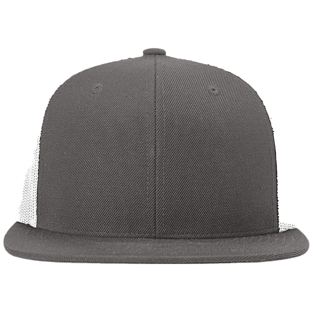 Richardson Charcoal/White Acrylic-Wool Blend Flatbill Trucker