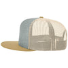 Richardson Heather Grey/Birch/Biscuit Acrylic-Wool Blend Flatbill Trucker