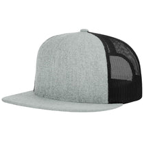 Richardson Heather Grey/Black Acrylic-Wool Blend Flatbill Trucker