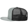Richardson Heather Grey/Black Acrylic-Wool Blend Flatbill Trucker