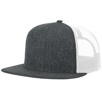 Richardson Heather Charcoal/White Acrylic-Wool Blend Flatbill Trucker
