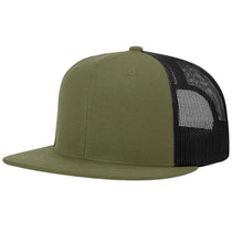 Richardson Loden/Black Acrylic-Wool Blend Flatbill Trucker