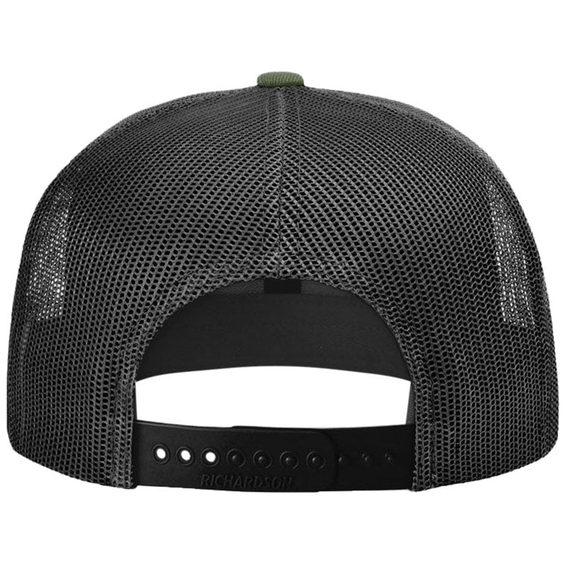 Richardson Loden/Black Acrylic-Wool Blend Flatbill Trucker