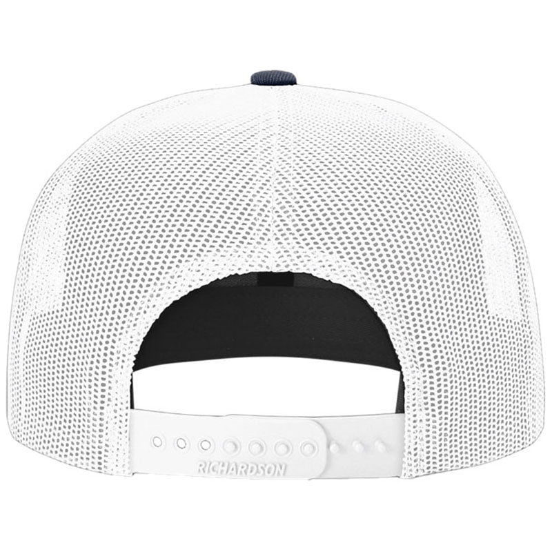 Richardson Navy/White Acrylic-Wool Blend Flatbill Trucker