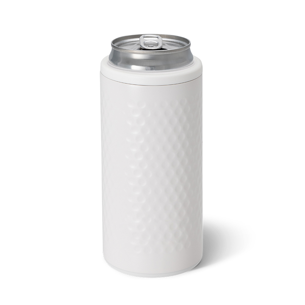 Swig Life White 12 Oz. Swig Life Golf Ball Skinny Can Cooler
