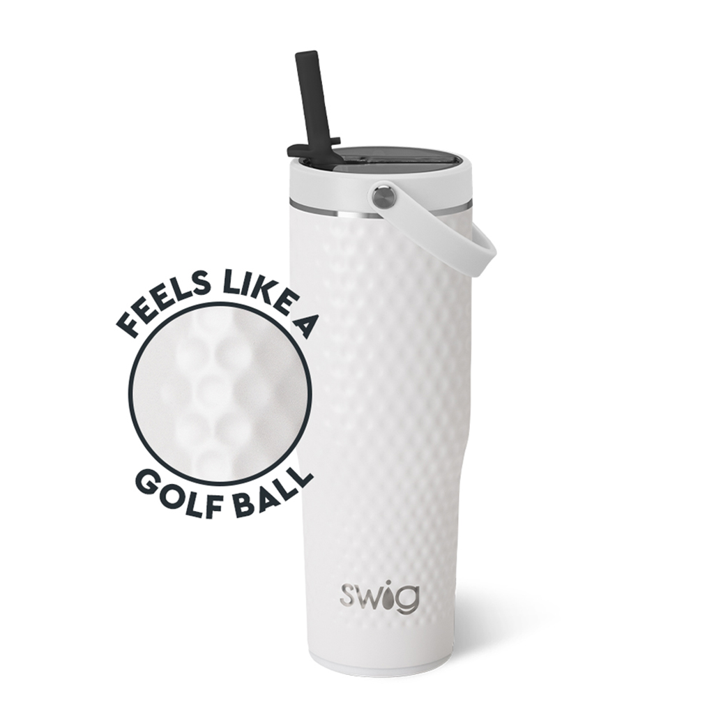 Swig Life White 30 oz Golf Ball To-Go Tumbler
