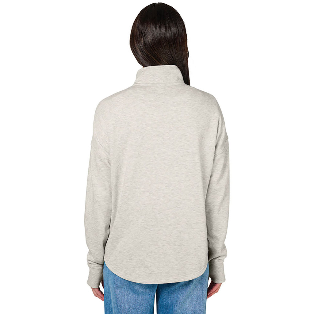 Charles River Women's Oatmeal Heather Willow Half Zip Sweatshirt