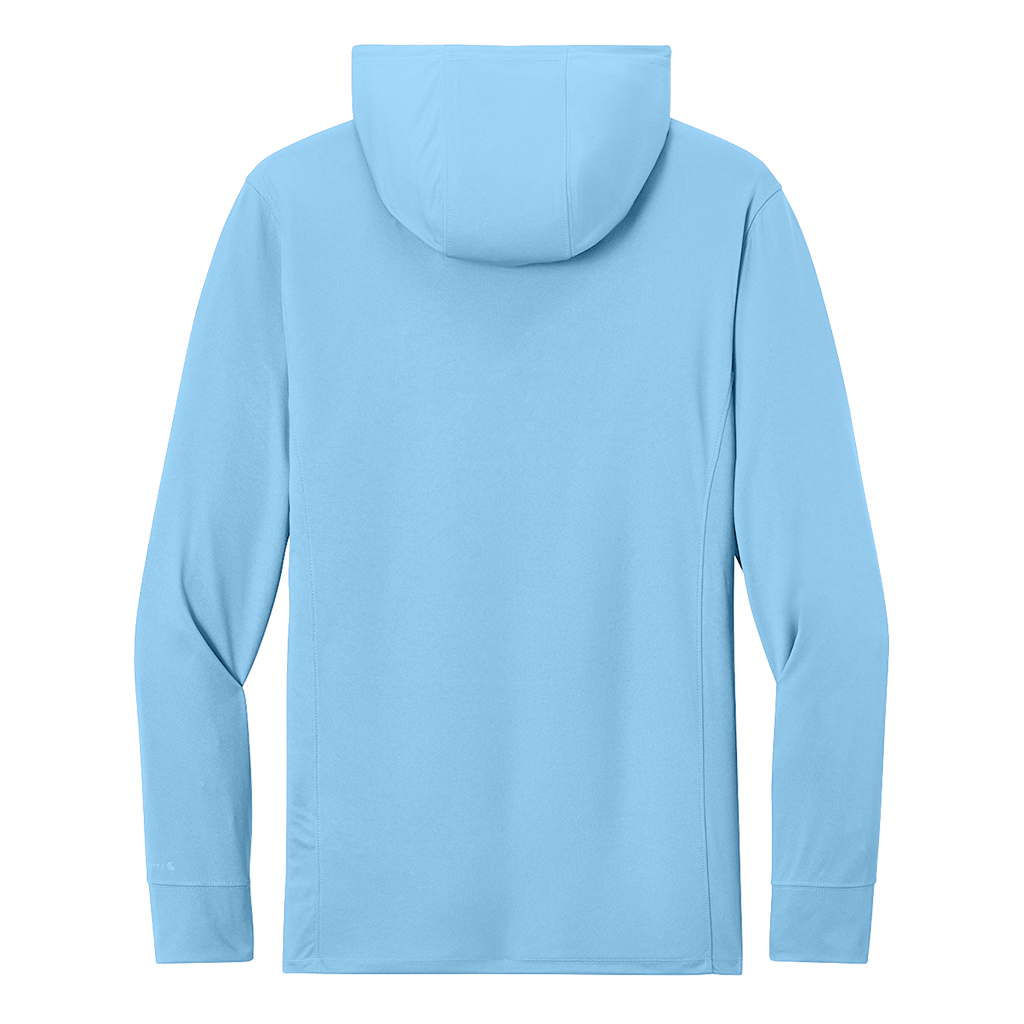 Carhartt Men's Fresh Water Blue Force Sun Defender Long Sleeve Hooded T-Shirt