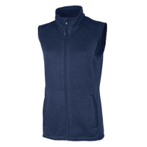 Charles River Women's Navy Heather Pacific Heathered Fleece Vest