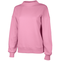 Charles River Women's Pink Willow Mock-Neck Sweatshirt