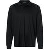 Under Armour Men's Black/Black Tactical Performance Long Sleeve Polo