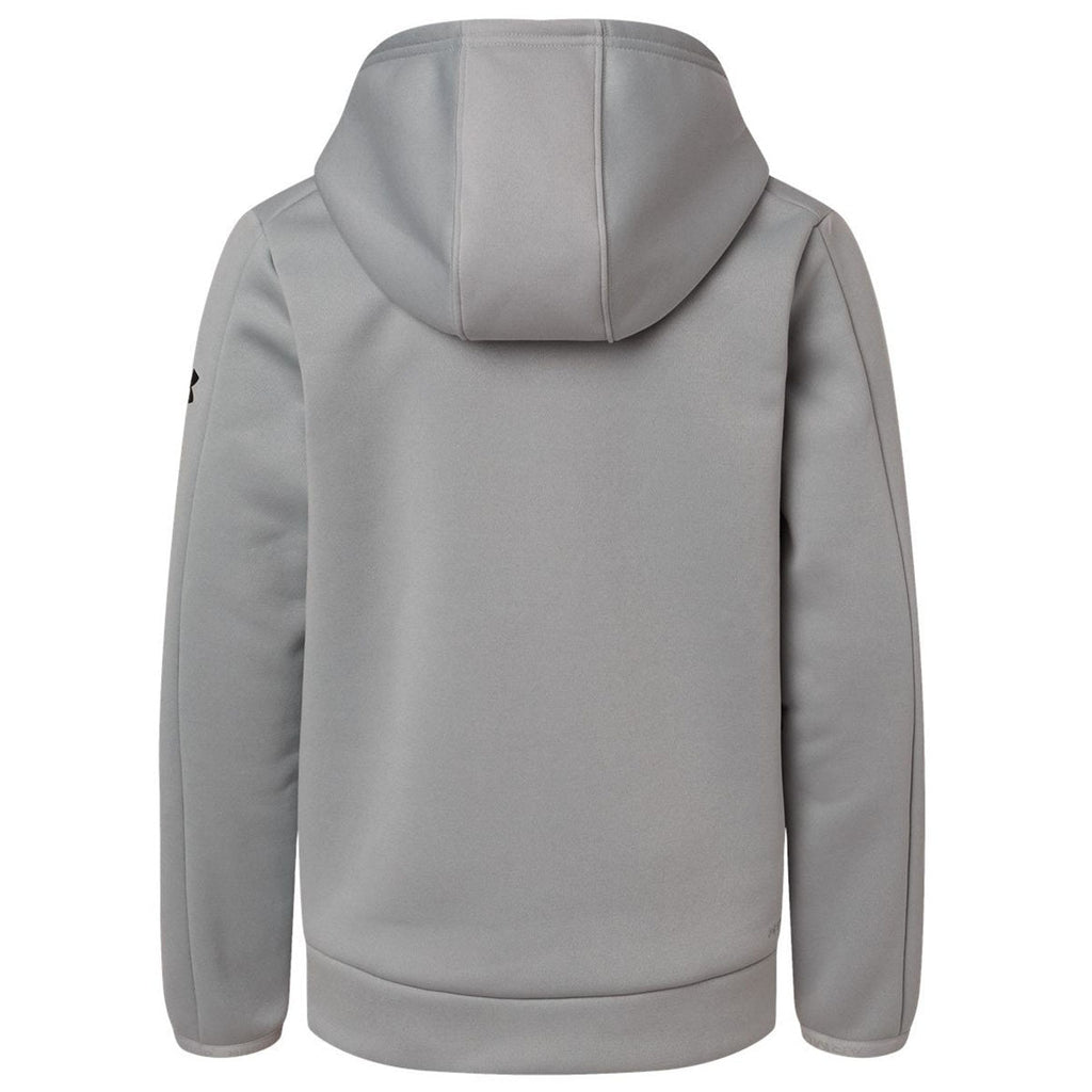 Under Armour Youth Mod Grey/Black Fleece Pro Hooded Pullover