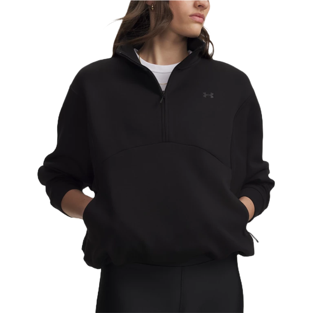 Under Armour Women's Ultimate Black/Ultimate Black Unstoppable Fleece 1/2 Zip