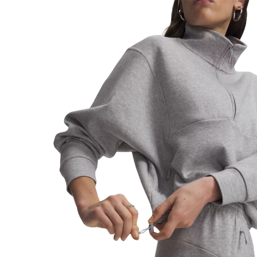 Under Armour Women's Mod Gray Light Heather/Mod Gray Unstoppable Fleece 1/2 Zip