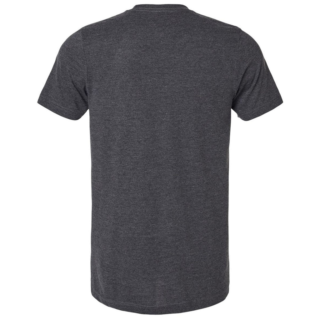 Tultex Unisex Heather Dark Grey Combed CVC T-Shirt