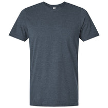 Tultex Unisex Heather Navy Blue Combed CVC T-Shirt