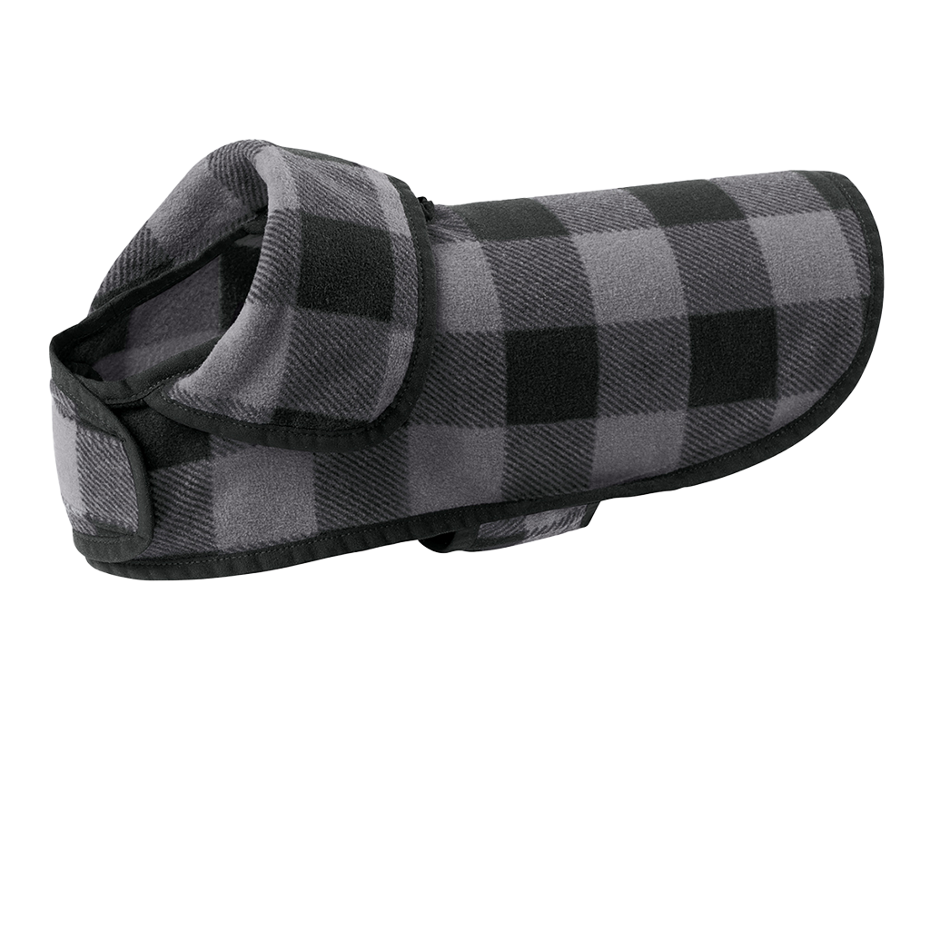 Port Authority Grey/Black Buffalo Check Pet Fleece Jacket