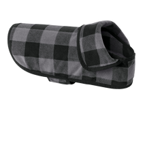 Port Authority Grey/Black Buffalo Check Pet Fleece Jacket