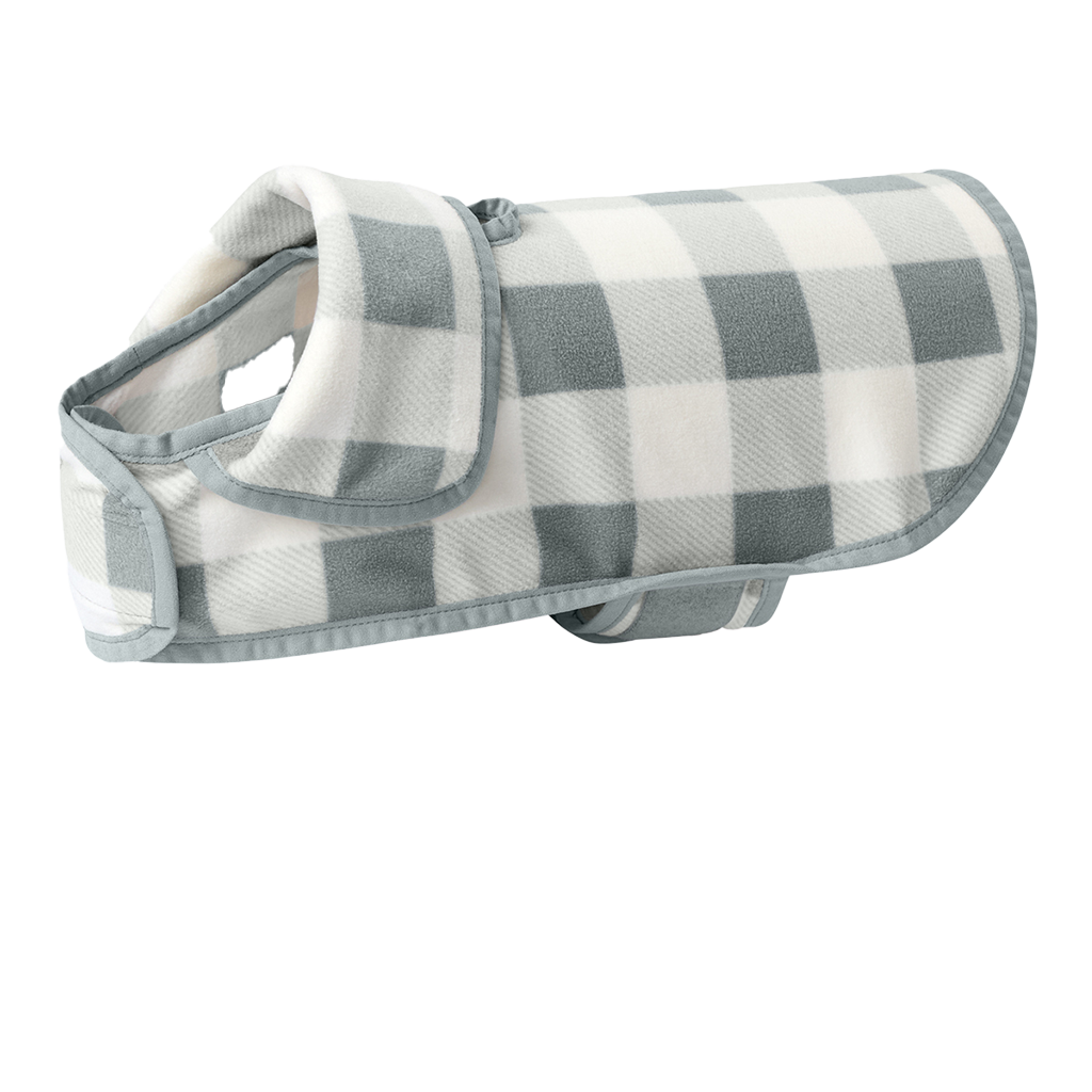 Port Authority Marshmallow/Monument Grey Buffalo Check Pet Fleece Jacket