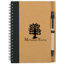 Hit Natural/Black Eco-Inspired Spiral Notebook & Pen