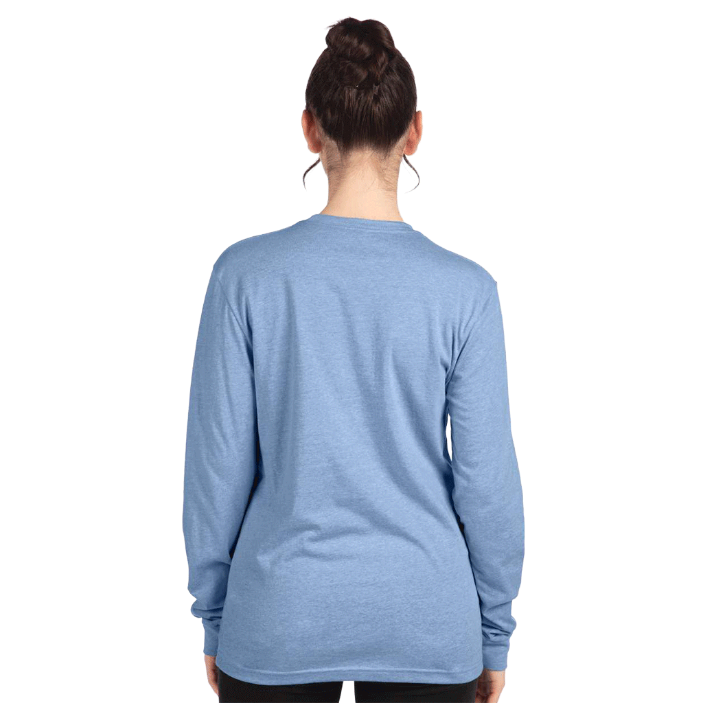 Next Level Unisex Heather Columbia Blue CVC Long Sleeve Tee
