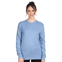 Next Level Unisex Heather Columbia Blue CVC Long Sleeve Tee