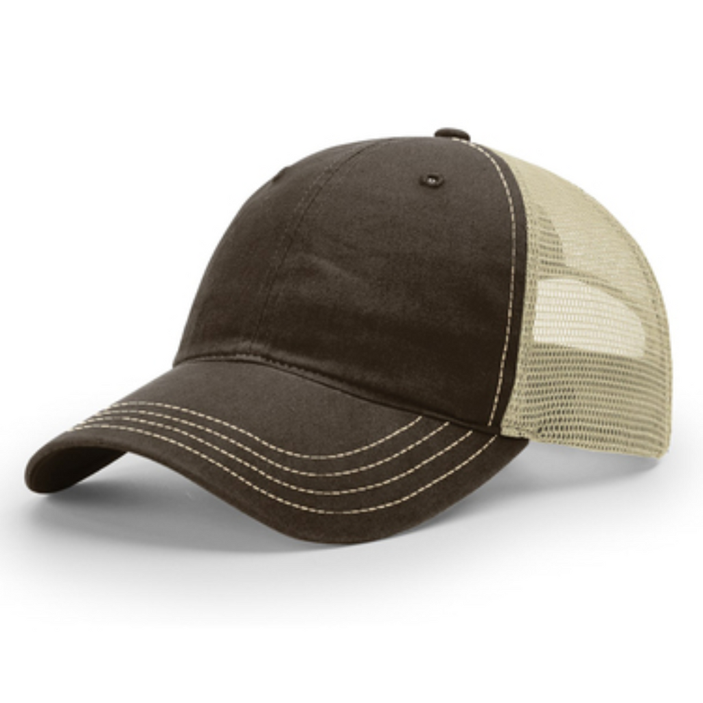 Richardson Brown/Khaki Garment Washed Trucker