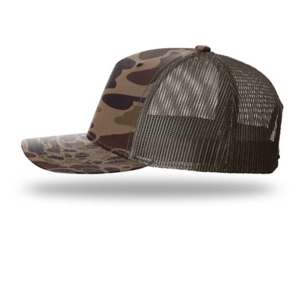Richardson Bark Duck  Camo/Brown Printed Five-Panel Trucker