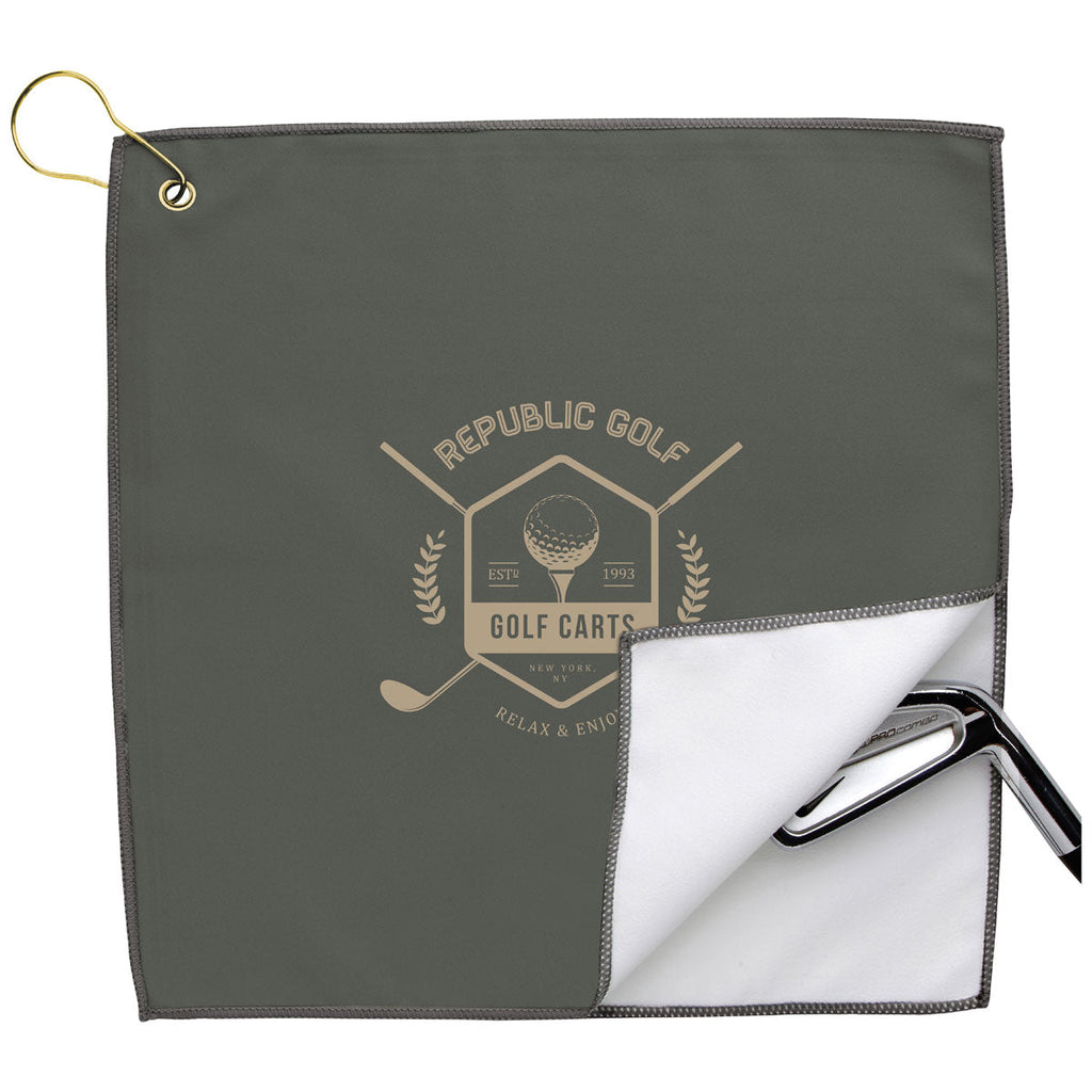 48-Hour BIC Grey Double Layer Golf Towel