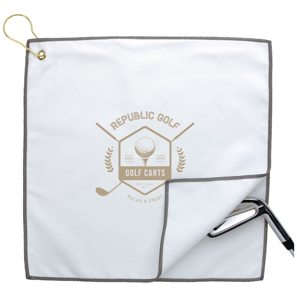 48-Hour BIC White Double Layer Golf Towel