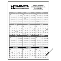 Triumph Calendars Black & White Black & White Time Management Span-A-Year Laminated