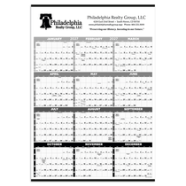 Triumph Calendars Black & White Black & White Time Management Span-A-Year Non-Laminated