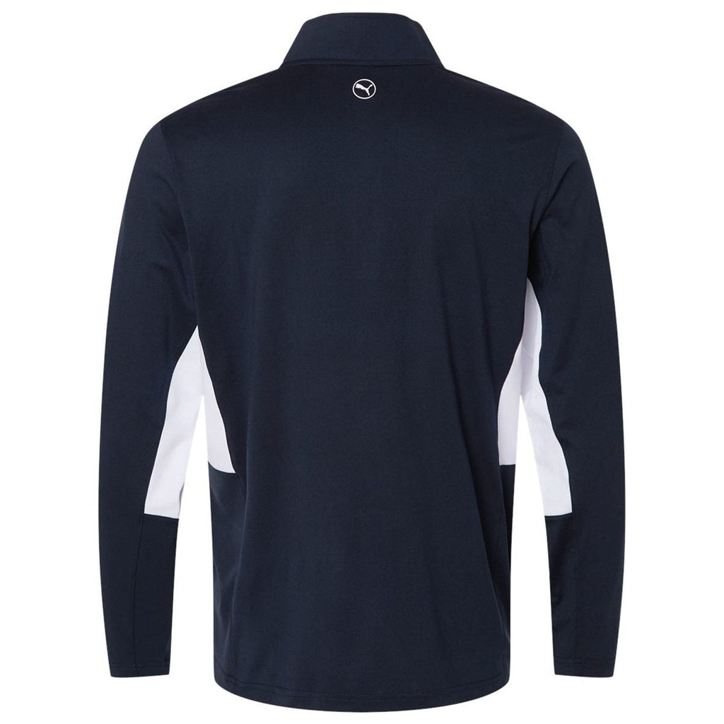 Puma Golf Men's Deep Navy/White Glow Pure 2.0 Quarter-Zip