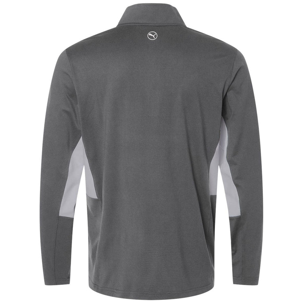 Puma Golf Men's Slate Sky/Ash Grey Pure 2.0 Quarter-Zip
