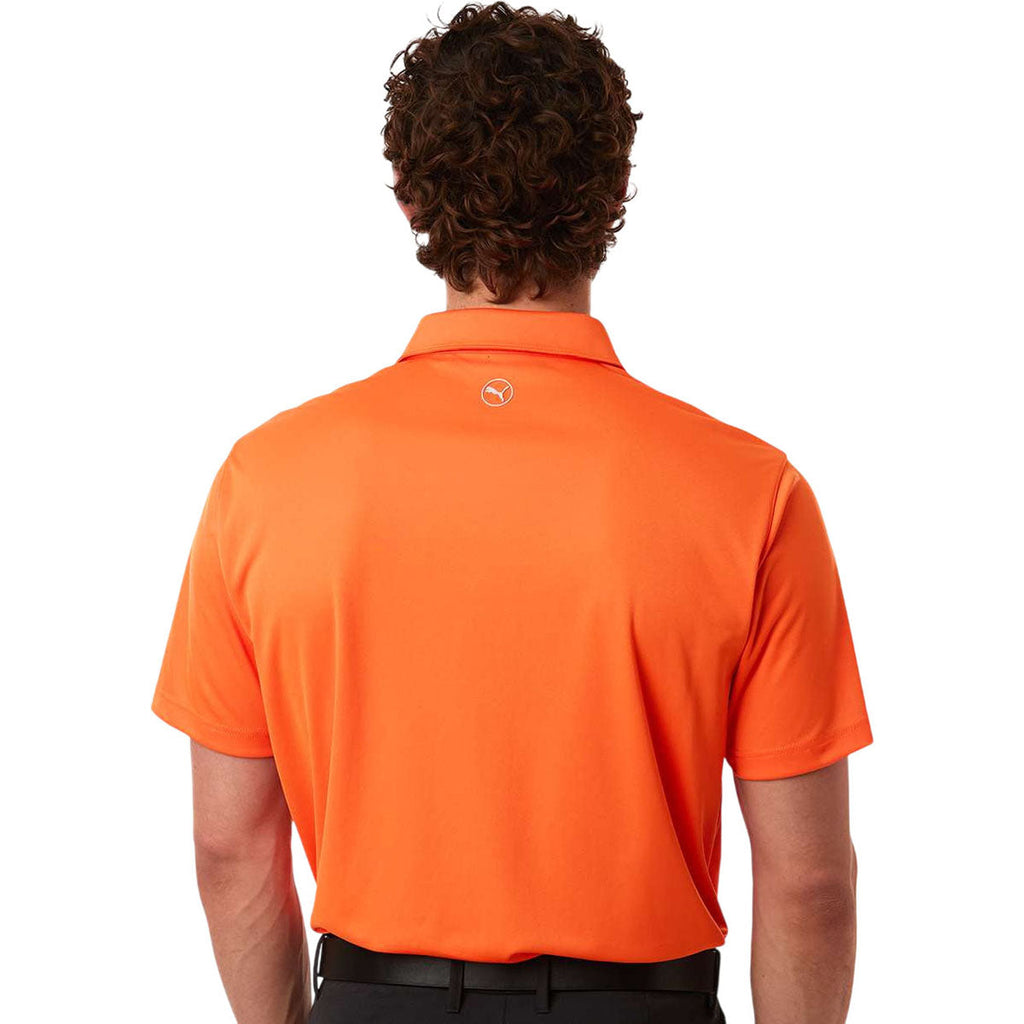 Puma Golf Men's Rickie Orange Pure 2.0 Polo
