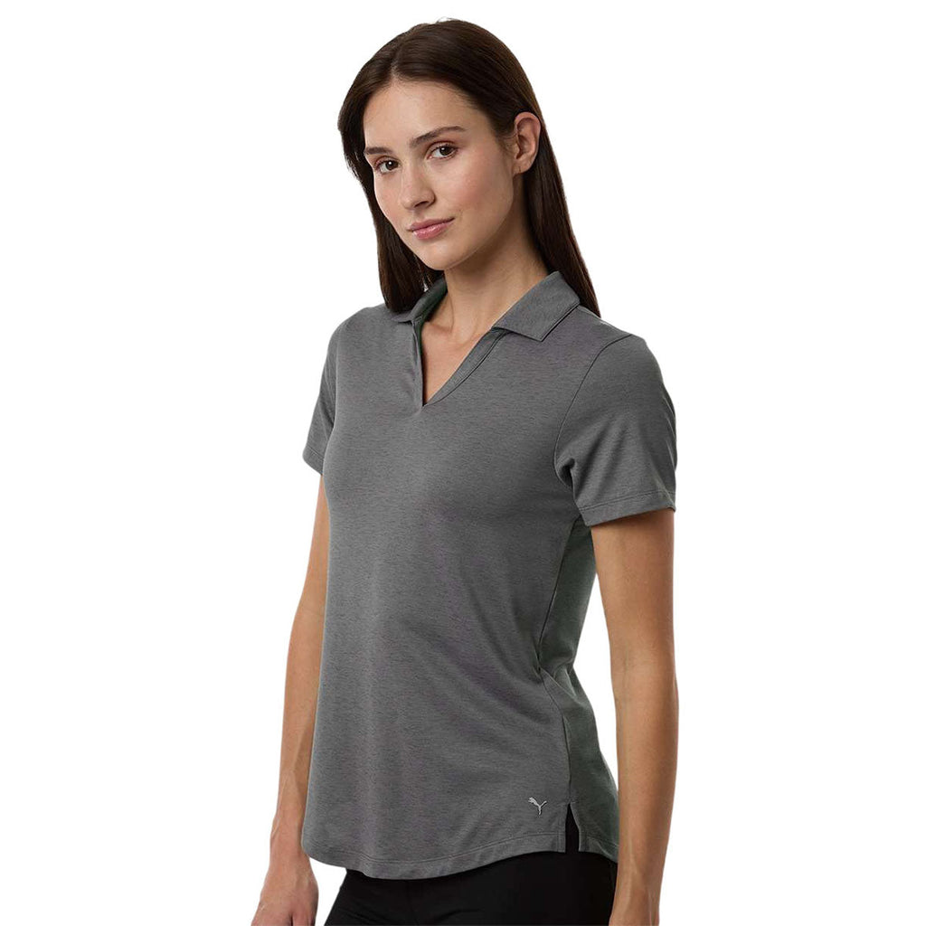 Puma Golf Women's Slate Sky Heather Icon Heather Polo